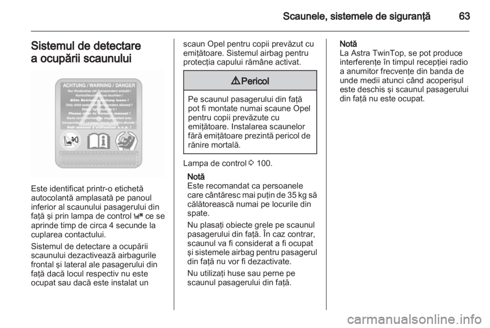 OPEL ASTRA H 2012  Manual de utilizare (in Romanian) 