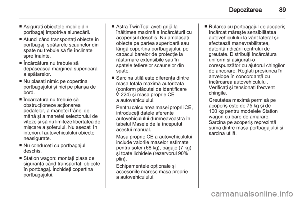 OPEL ASTRA H 2012  Manual de utilizare (in Romanian) 