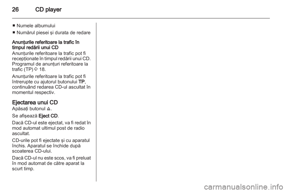 OPEL ASTRA H 2013  Manual pentru sistemul Infotainment (in Romanian) 