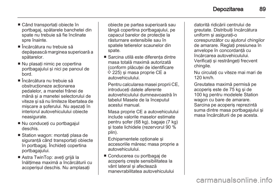 OPEL ASTRA H 2013  Manual de utilizare (in Romanian) 