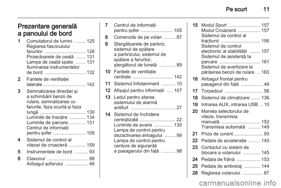 OPEL ASTRA J 2011  Manual de utilizare (in Romanian) 