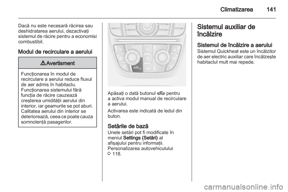 OPEL ASTRA J 2011  Manual de utilizare (in Romanian) 