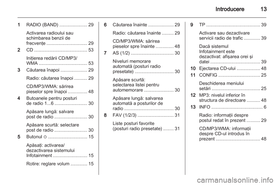 OPEL ASTRA J 2013  Manual pentru sistemul Infotainment (in Romanian) 