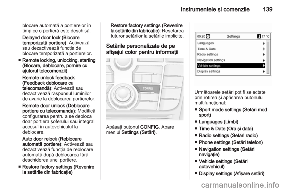 OPEL ASTRA J 2013  Manual de utilizare (in Romanian) 