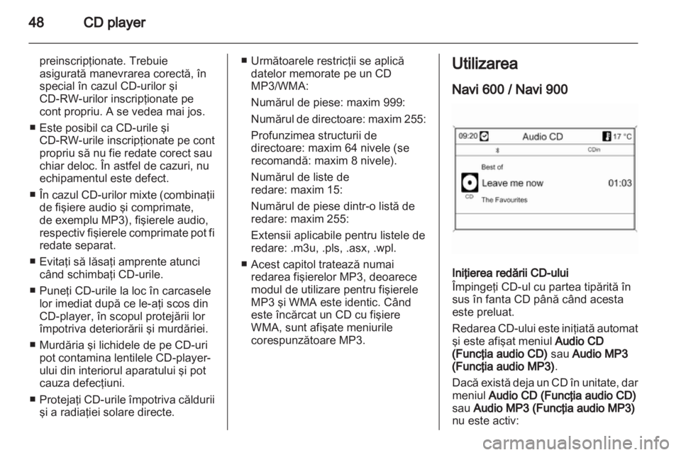 OPEL ASTRA J 2013.5  Manual pentru sistemul Infotainment (in Romanian) 