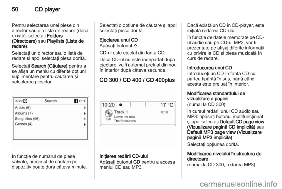 OPEL ASTRA J 2013.5  Manual pentru sistemul Infotainment (in Romanian) 