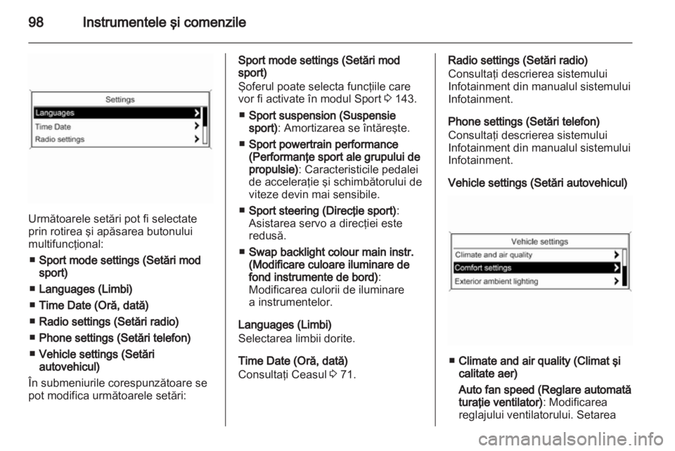 OPEL ASTRA J GTC 2012  Manual de utilizare (in Romanian) 