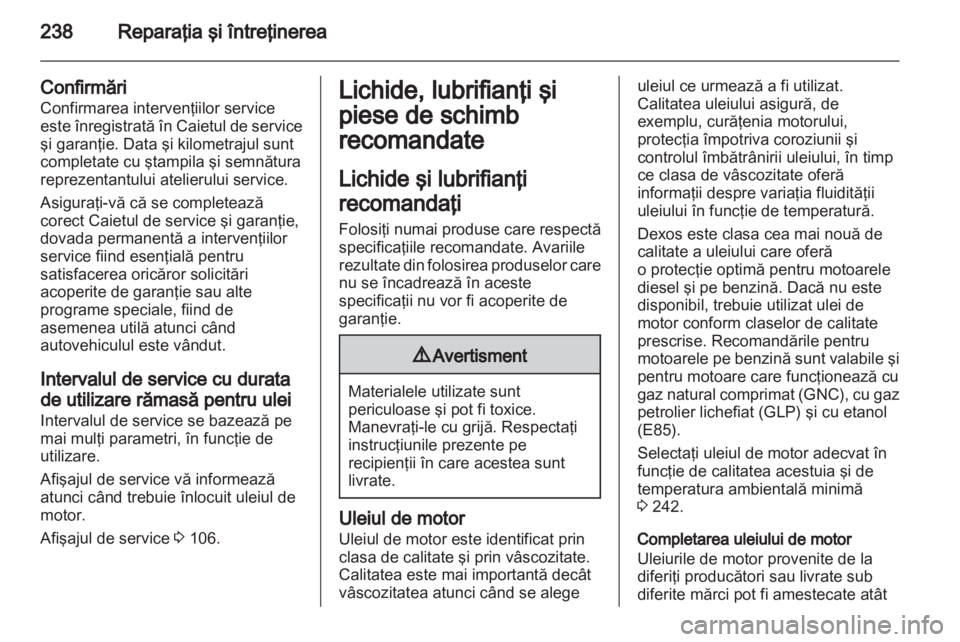 OPEL ASTRA J HB5 & ST 2012  Manual de utilizare (in Romanian) 