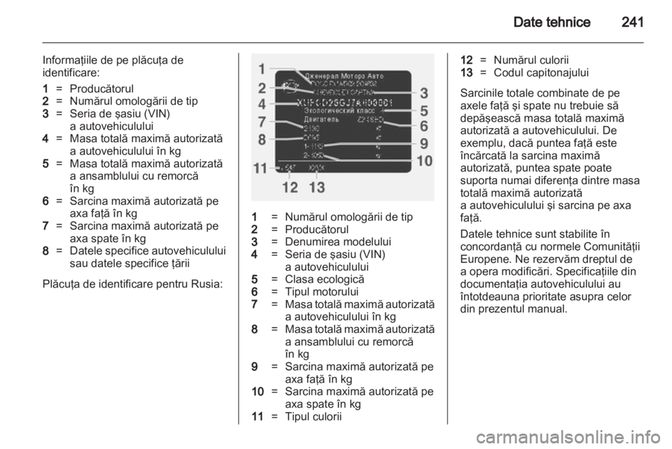 OPEL ASTRA J HB5 & ST 2012  Manual de utilizare (in Romanian) 
