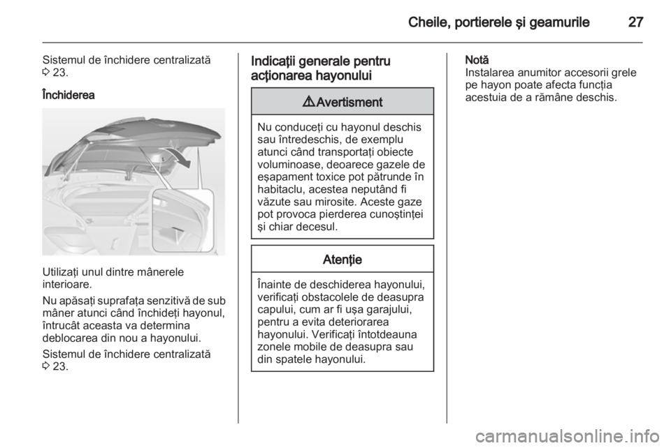 OPEL ASTRA J HB5 & ST 2012  Manual de utilizare (in Romanian) 