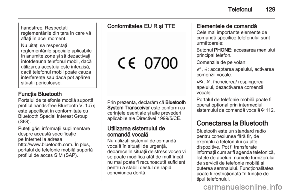 OPEL CASCADA 2013.5  Manual pentru sistemul Infotainment (in Romanian) 