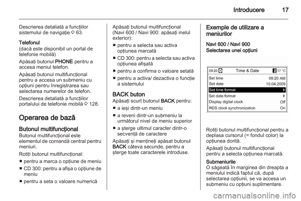 OPEL CASCADA 2013.5  Manual pentru sistemul Infotainment (in Romanian) 