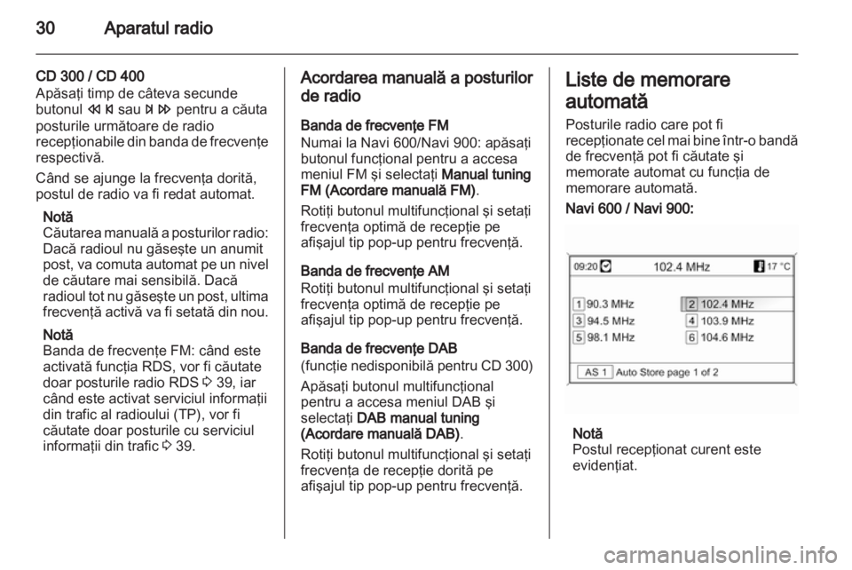 OPEL CASCADA 2013.5  Manual pentru sistemul Infotainment (in Romanian) 
