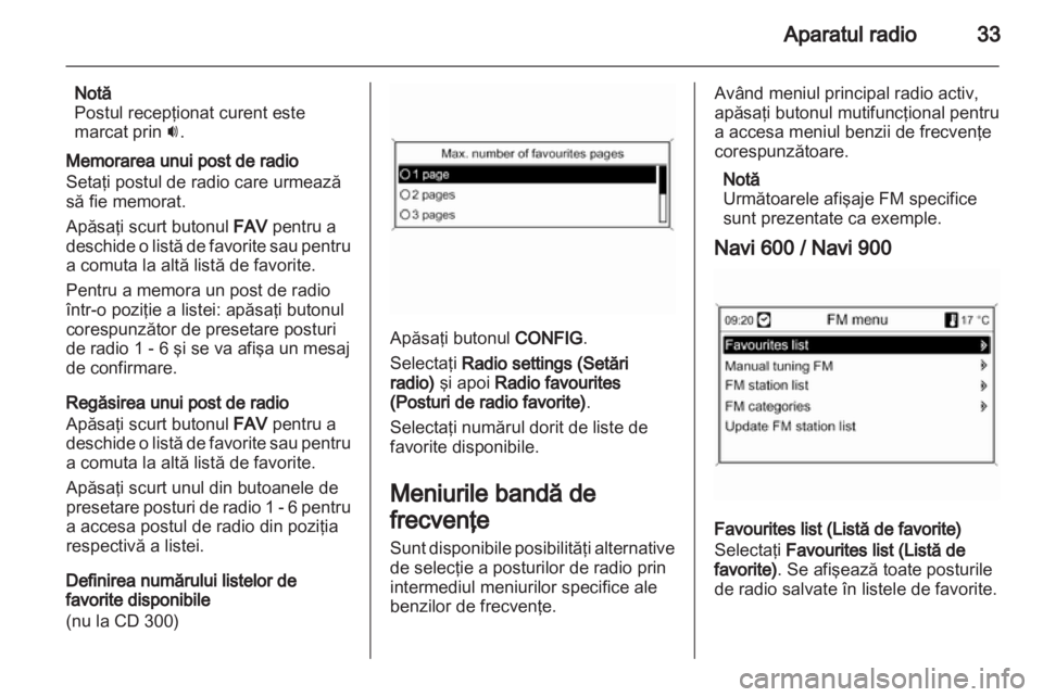 OPEL CASCADA 2013.5  Manual pentru sistemul Infotainment (in Romanian) 