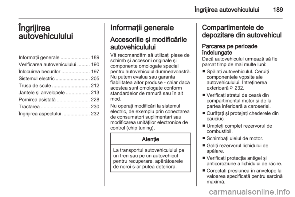 OPEL CASCADA 2013.5  Manual de utilizare (in Romanian) 