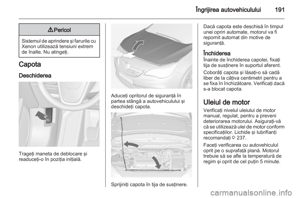 OPEL CASCADA 2013.5  Manual de utilizare (in Romanian) 