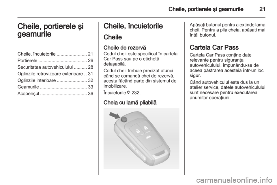 OPEL CASCADA 2013.5  Manual de utilizare (in Romanian) 