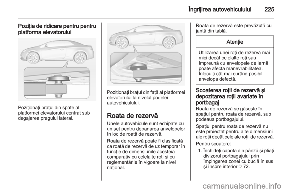 OPEL CASCADA 2013.5  Manual de utilizare (in Romanian) 