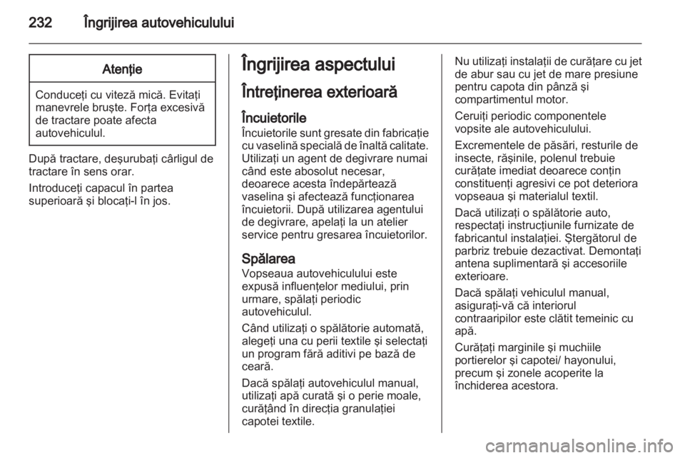 OPEL CASCADA 2013.5  Manual de utilizare (in Romanian) 