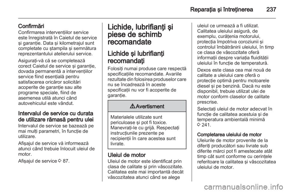 OPEL CASCADA 2013.5  Manual de utilizare (in Romanian) 