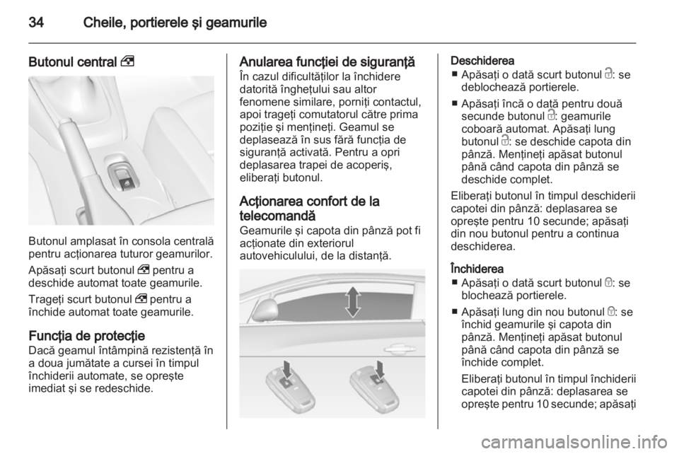 OPEL CASCADA 2013.5  Manual de utilizare (in Romanian) 