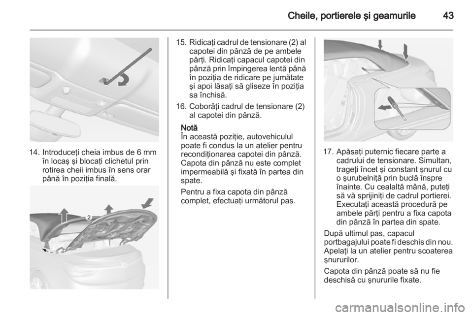 OPEL CASCADA 2013.5  Manual de utilizare (in Romanian) 