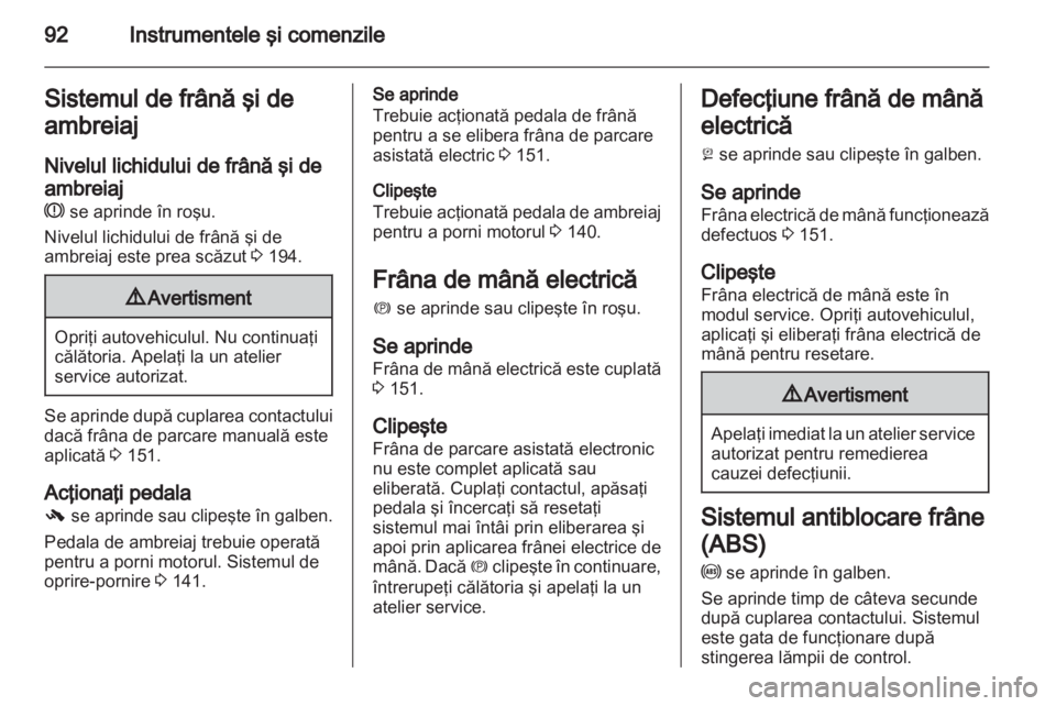 OPEL CASCADA 2013.5  Manual de utilizare (in Romanian) 
