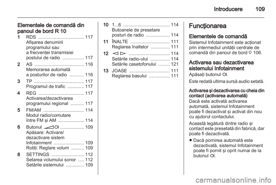 OPEL COMBO 2011  Manual pentru sistemul Infotainment (in Romanian) 