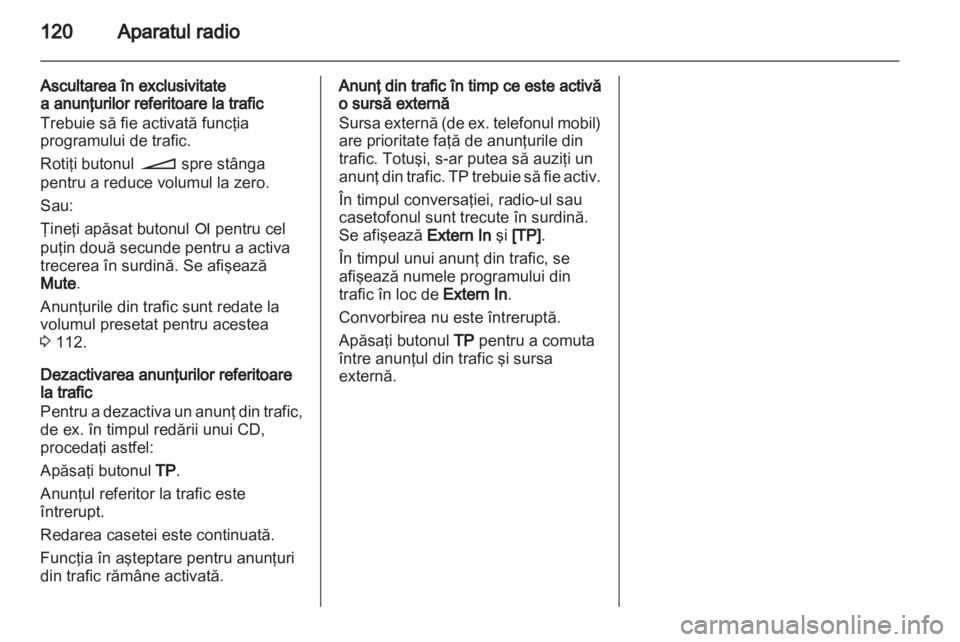 OPEL COMBO 2011  Manual pentru sistemul Infotainment (in Romanian) 