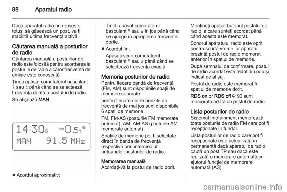 OPEL COMBO 2011  Manual pentru sistemul Infotainment (in Romanian) 