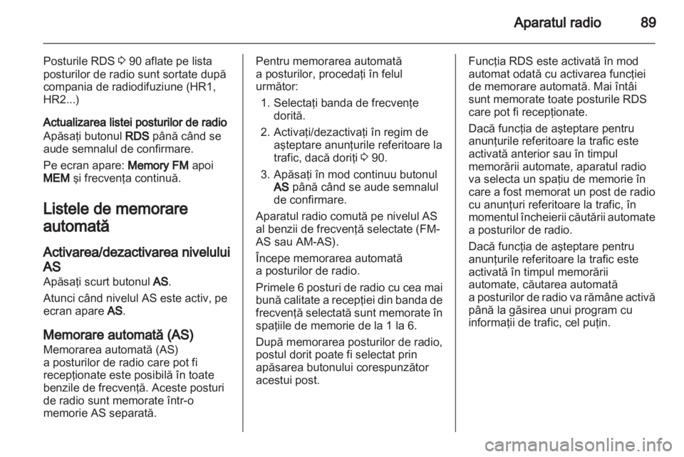 OPEL COMBO 2011  Manual pentru sistemul Infotainment (in Romanian) 