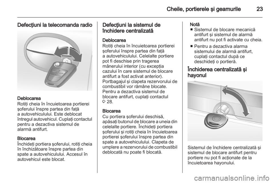 OPEL COMBO 2011  Manual de utilizare (in Romanian) 