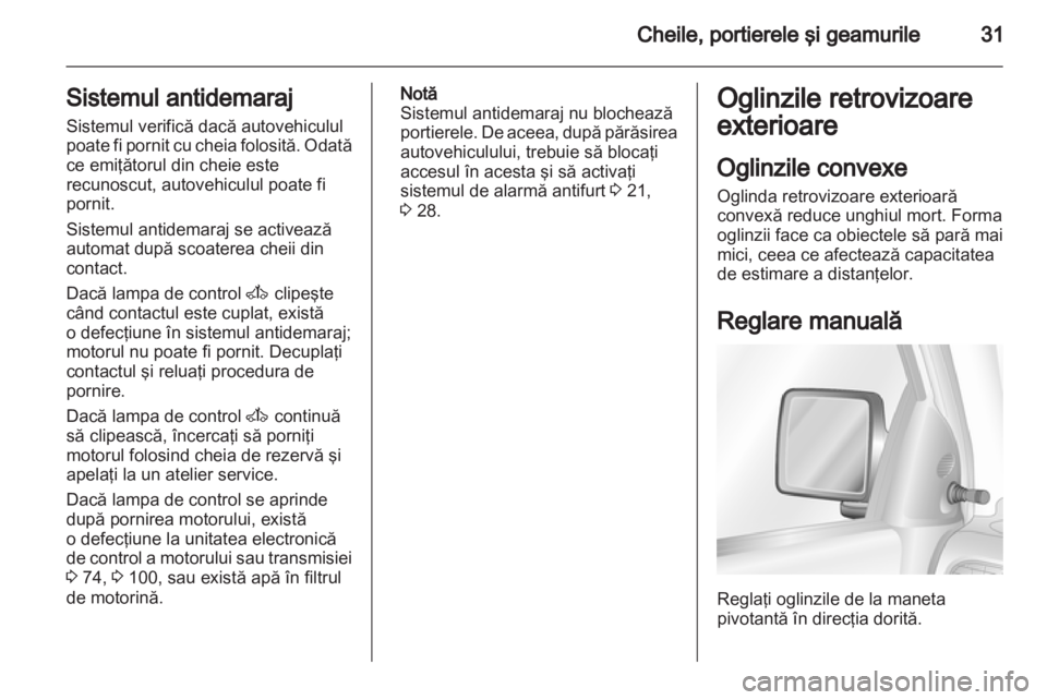 OPEL COMBO 2011  Manual de utilizare (in Romanian) 