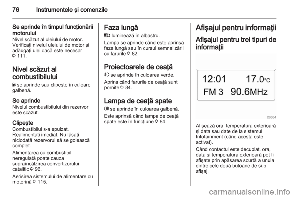 OPEL COMBO 2011.5  Manual de utilizare (in Romanian) 
