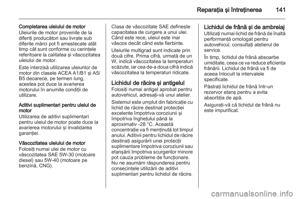OPEL COMBO D 2012  Manual de utilizare (in Romanian) 