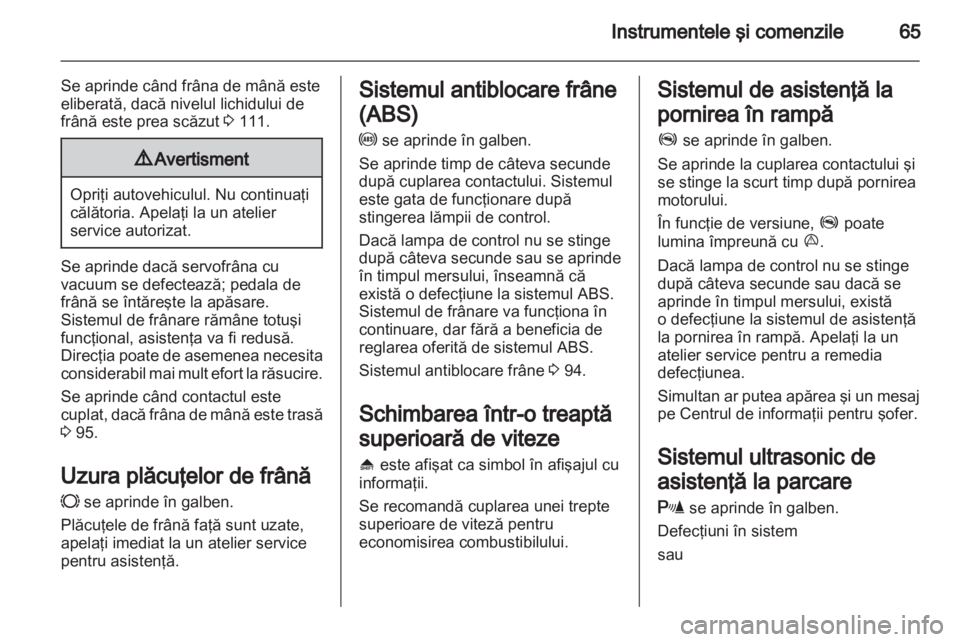 OPEL COMBO D 2012  Manual de utilizare (in Romanian) 