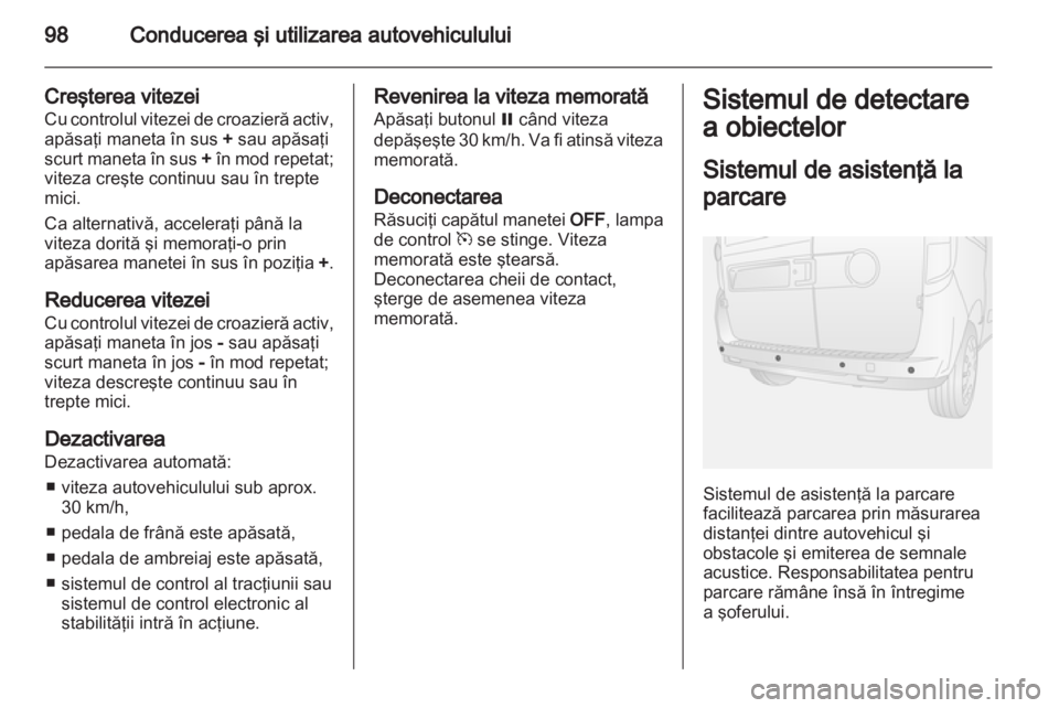 OPEL COMBO D 2012  Manual de utilizare (in Romanian) 