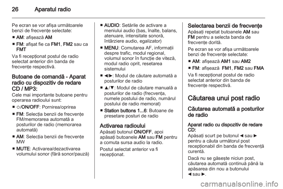 OPEL COMBO D 2013  Manual pentru sistemul Infotainment (in Romanian) 