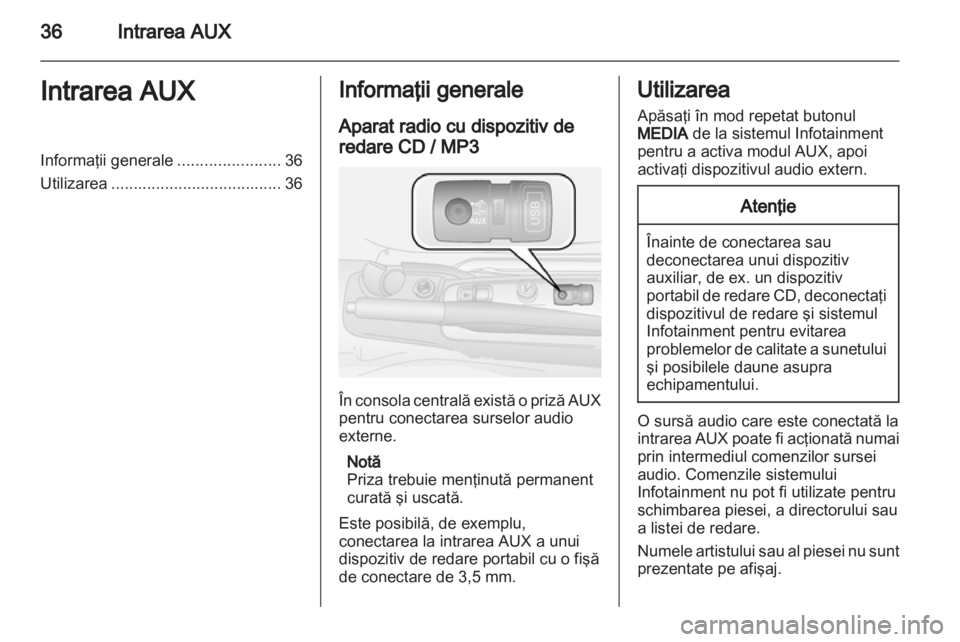 OPEL COMBO D 2013  Manual pentru sistemul Infotainment (in Romanian) 