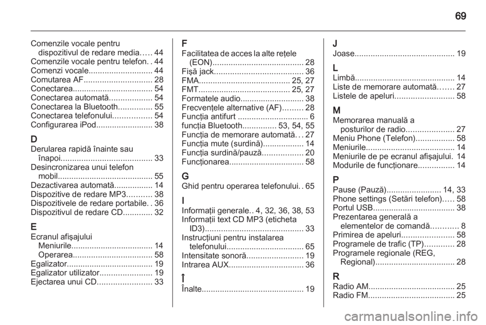 OPEL COMBO D 2013  Manual pentru sistemul Infotainment (in Romanian) 
