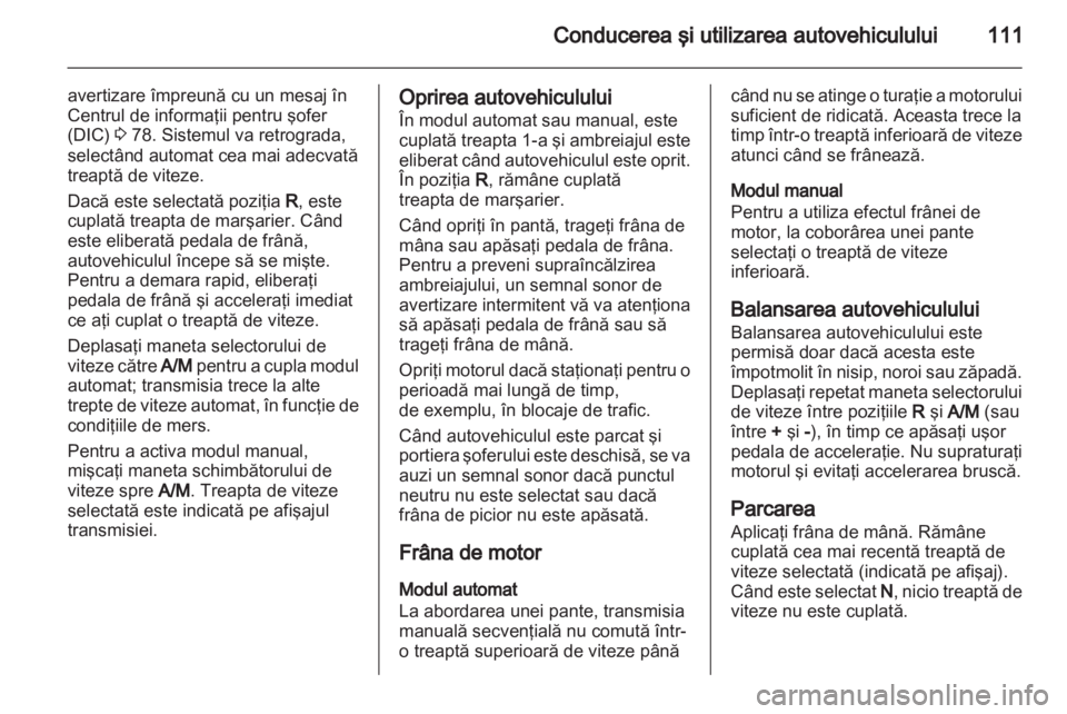 OPEL COMBO D 2013  Manual de utilizare (in Romanian) 