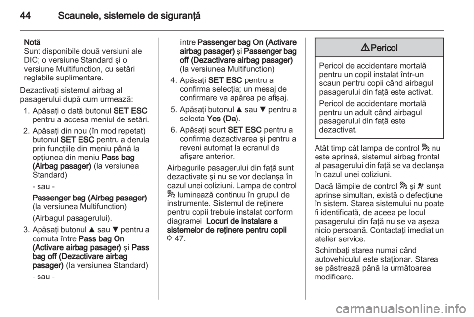 OPEL COMBO D 2013  Manual de utilizare (in Romanian) 