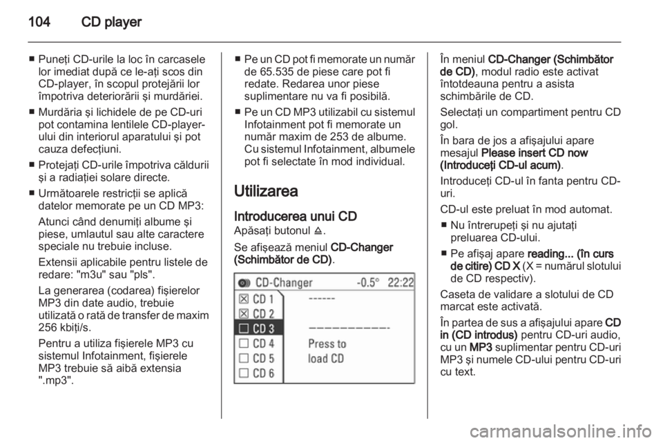 OPEL CORSA 2010.5  Manual pentru sistemul Infotainment (in Romanian) 