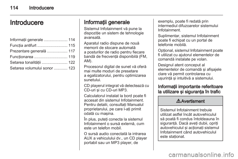 OPEL CORSA 2010.5  Manual pentru sistemul Infotainment (in Romanian) 