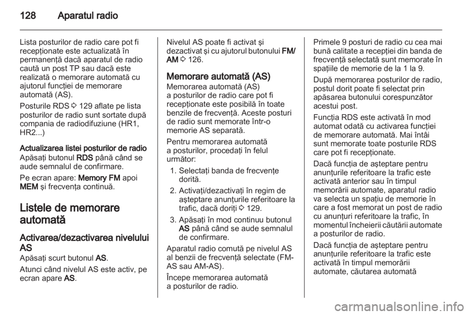 OPEL CORSA 2010.5  Manual pentru sistemul Infotainment (in Romanian) 