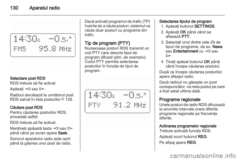 OPEL CORSA 2010.5  Manual pentru sistemul Infotainment (in Romanian) 