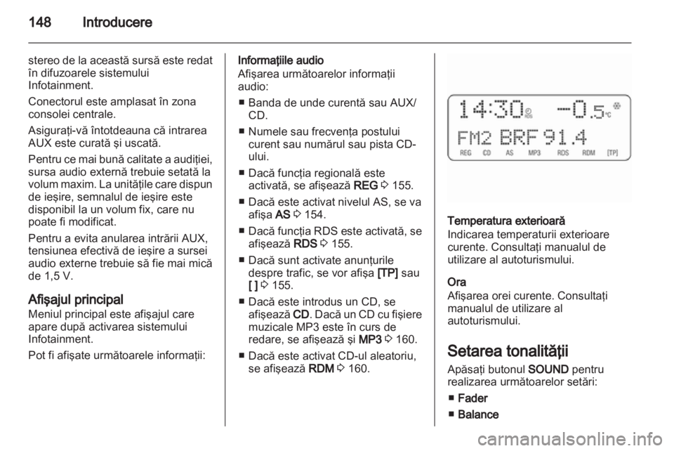 OPEL CORSA 2010.5  Manual pentru sistemul Infotainment (in Romanian) 