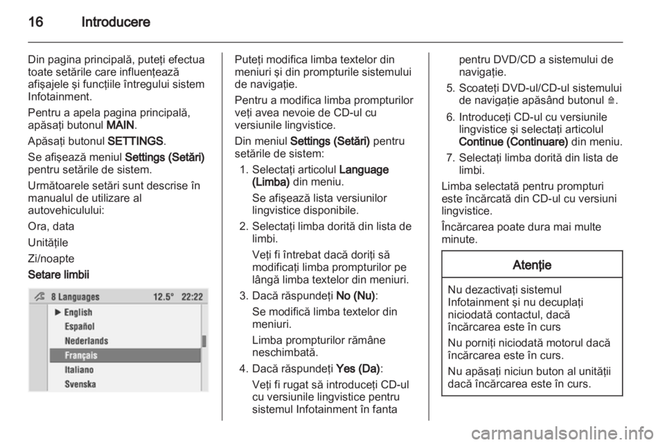 OPEL CORSA 2010.5  Manual pentru sistemul Infotainment (in Romanian) 