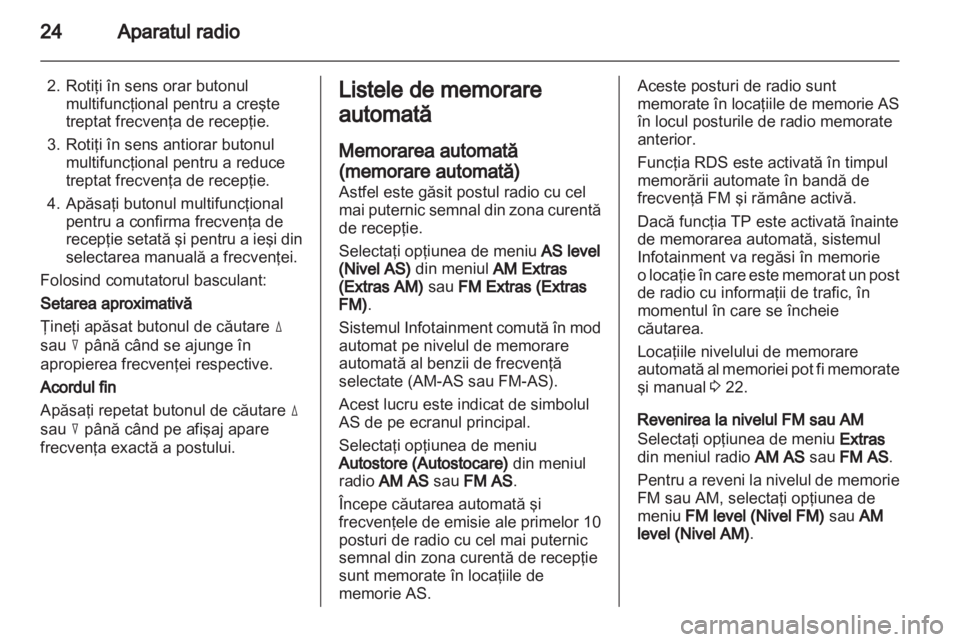 OPEL CORSA 2010.5  Manual pentru sistemul Infotainment (in Romanian) 