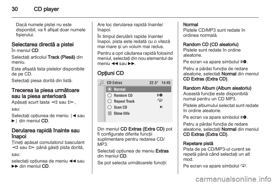 OPEL CORSA 2010.5  Manual pentru sistemul Infotainment (in Romanian) 
